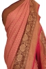 Double Contrast Handloom Banarasi Georgette Silk Saree